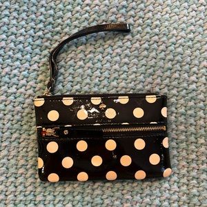 BLACK AND WHITE KATE SPADE WRISTLET